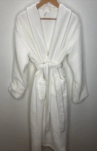 Pottery Barn Waffle Weave Resort Robe Cozy Soft Leisure , Small, White Unisex - Picture 1 of 12