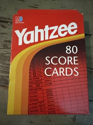 Yahtzee Score Pads Cards Vintage New Old Stock NOS 1996 Sealed 80 Cards - Image 1 of 4