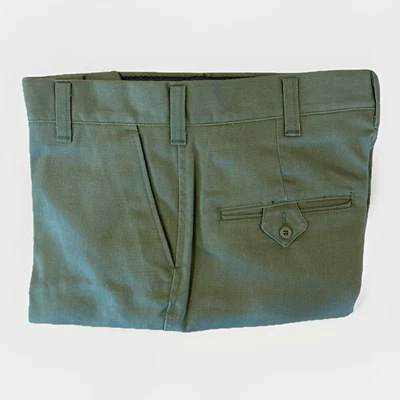 Pantalones de Trabajo Uniforme LION 1991 De Colección Verde Salvia Mezcla Poliéster/Algodón 35R EE. UU. Foto 1 de 4