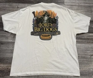 Vintage Big Dogs Lord Of The Rings Parody Shirt Mens Size Y2K 2001 White Tee - Picture 1 of 9