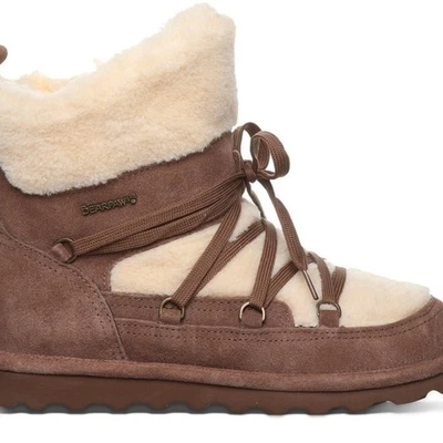 Bota Bearpaw para mujer 7 Anastacia negra gamuza crema piel de oveja nueva con etiquetas Foto 1 de 4