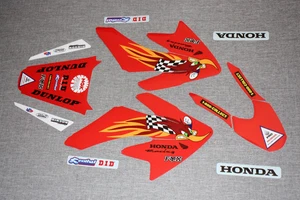 HONDA CRF 70-80-100 WOODY MX GRAPHICS KIT STICKER KIT STICKERS BUBBLE FREE - Picture 1 of 4