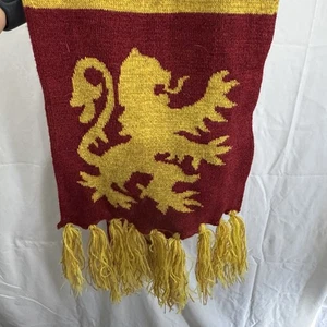 Bufanda de lujo Harry Potter School Gryffindor con borlas lana usada 92 pulgadas - Imagen 1 de 5