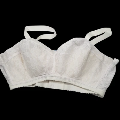 Lady Cameo Dallas Bra 46FF White Lace Soft Cup Style 707 NWOT VTG Made in USA - Image 1 of 4