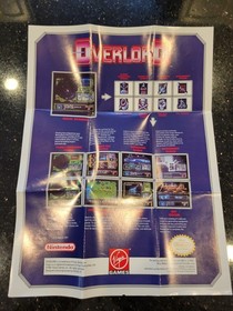 AUTHENTIC USED OVERLORD NES INSERT POSTER