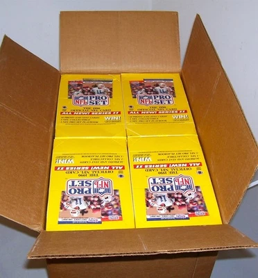 1990 NFL Pro Set Series 2 Football 36 Pack Box - FASC/From a Factory Sealed Case