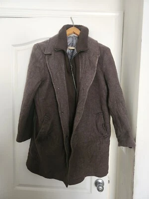 Kenneth Cole Marrón Lana Doble Pecho Babero Chaquetón Para Hombre Grande - ENVÍO GRATUITO⚡ Foto 1 de 4