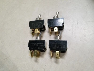 CARLING TECHNOLOGIES LOT OF 4 - CARLING 3A-250VAC 6A-125VAC 1/4HP 125-250VAC TOGGLE SWITCH ON/OFF