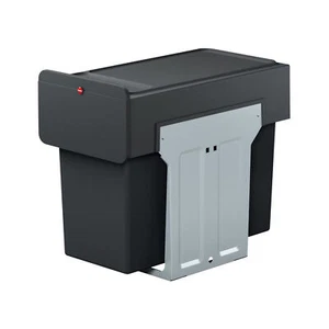 Hailo Kitchen Trash Can Dual 14 Liter Waste Separation, EcoLine Design L, Black - Picture 1 of 11