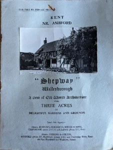 TREATY SALE PARTICULARS "SHEPWAY," WILLESBOROUGH, ASHFORD. 1950's. (TN24 0NS) - Picture 1 of 6