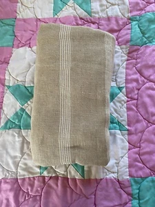 West Elm Sheer Linen Cotton Mini Stripe Curtain, Natural/White 48x84 - Picture 1 of 3