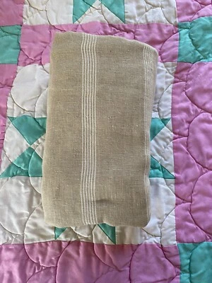 West Elm Sheer Linen Cotton Mini Stripe Curtain, Natural/White 48x84 - Image 1 of 3