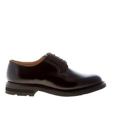 CHURCH'S men shoes WOODBRIDGE black calf leather derby plain toe Goodyear