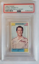 1969 Panini Campioni Dello Sport #117 Mario Andretti ROOKIE RC PSA 7 NM  **