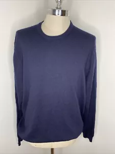Brooks Brothers italienischer Herrenpullover aus Merinowolle Gr. XL blau Rundhalsausschnitt Umziehbar - Bild 1 von 5