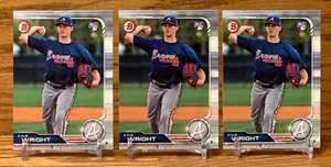 Kyle Wright Rookie Card 3 Karten LOT | 2019 Bowman Atlanta Braves #52 - Bild 1 von 2