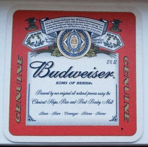 Budweiser Schnappen Sie sich einige Knospen König der Biere Souvenir NEU Bierdeckel Karton Papier - Bild 1 von 2