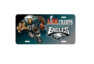 PHILADELPHIA EAGLES SUPER BOWL LIX CHAMPIONS LICENSE PLATE - Picture 1 of 1