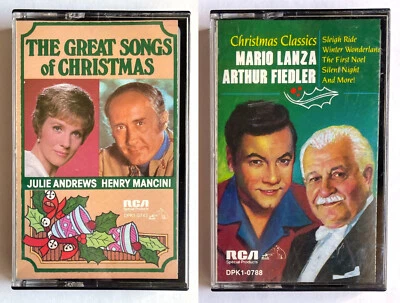2 CHRISTMAS Cassettes: Henry Mancini, Julie Andrews, Mario Lanza, Arthur Fiedler Foto 1 de 4