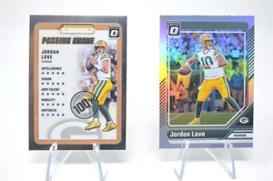2024 Donruss Optic Jordan Love Holo Silver Passing Grade Green Bay Packers Lot 2 - Picture 1 of 2