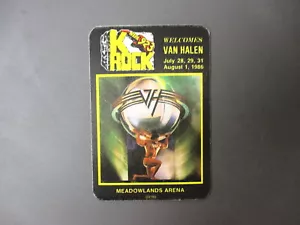 Van Halen Satin Radio Aufkleber AUTHENTISCH 1986 Meadowlands K-Rock! - Bild 1 von 1