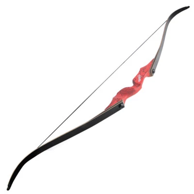60" Takedown Recurve Bow 20-60lbs Archery Wooden Riser Limbs Bow Hunting Target - Image 1 of 4