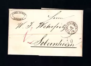 Thurn Taxis - "Bingen - 1843" Pequeño K1 Muy Claro En Carta Completa (a2700) - Imagen 1 de 1