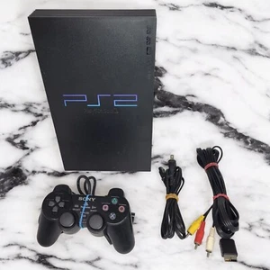 Sony PlayStation2 PS2 black SCPH-30000 Console Working NTSC-J Region locked - Picture 1 of 17