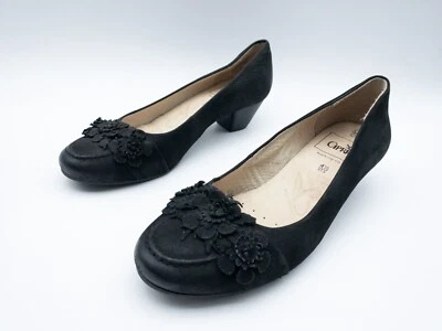 CAPRICE Mujer Zapatos de Tacón Alto Bajo Piel Negro Talla 37,5 Ue Art. 6523-98 - Imagen 1 de 3