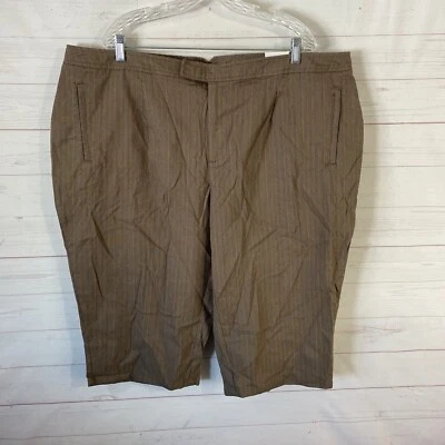 Новый подход женщин Capri брюки плюс размер 24 Вт коричневый эластичной карманы 44 x 17 новый - Изображение 1 из 4