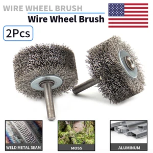 2Pcs 2 Inch Stainless Steel Wire Brush Wheel With 1/4'' Shank For Rotary Tools - Picture 1 of 6