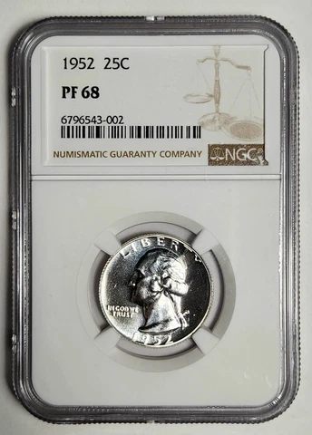 1952 P Washington Quarter NGC PF-68 Cover