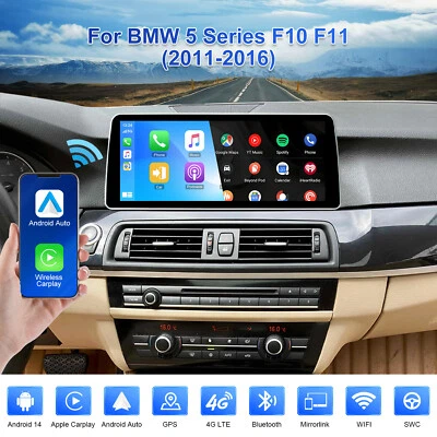 für BMW 5er F10/F11 12,3" 8GB+128GB Android 14 Octa-Core Navi CarPlay Autoradio  - Bild 1 von 4
