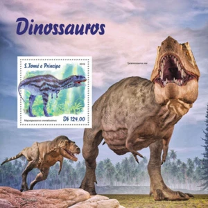 Dinosaurs Prehistoric Animals Stamps Sao Tome & Principe 2019 MNH T-Rex 1v S/S - Picture 1 of 1