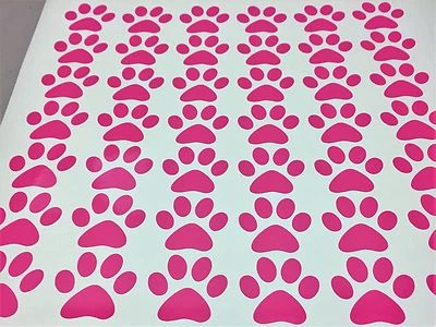 Paquete de 48 calcomanías de vinilo con impresiones de pistas de gato perro  Foto 1 de 2