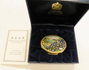 Halcyon Days Emaille - 2000 Schmuckschatulle, emailliert auf Kupfer Bilston, England - Bild 1 von 5
