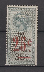 France & Colonies La Reunion Revenue Stamp Fiscal Fiscaux Timbre Quittance 3 - Imagen 1 de 1