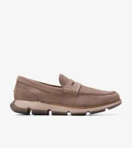 Cole Haan 4 Zerogrand Penny Loafers Shoes Mens Size 8M Brown Nubuck Slip On NEW - Picture 1 of 5