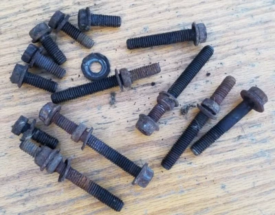 Parafusos de escape parafusos porcas 5.0 F150 F250 F350 Ford Truck 1987 87 88 89 90 91 1991 - Imagem 1 de 4