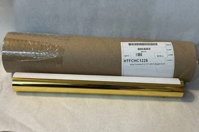 Bright Gold - Stahls Heat Transfer Shiny Foil  - 12" x 25' long New - Image 1 of 3