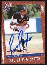 2003 St Lucie Mets ROSS PEEPLES Signed Card autograph AUTO