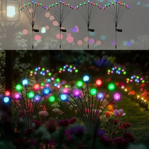 Solar Garden Lights - Pack of 4 Firefly with 2 Mode, Sway by Wind, Waterproof... - Picture 1 of 6