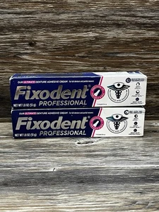 Fixodent PROFESSIONAL Denture CREAM 1.8oz ( 2 Pack ) NEW - Picture 1 of 6