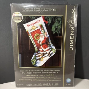 Dimensions WELCOME SANTA Counted Cross Stitch Stocking Pattern INSTRUCTIONS ONLY - Picture 1 of 11