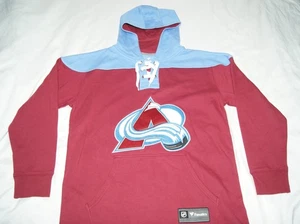 colorado avalanche jersey style hoodie herren large weinrot mit blauer Kängurutasche - Bild 1 von 11