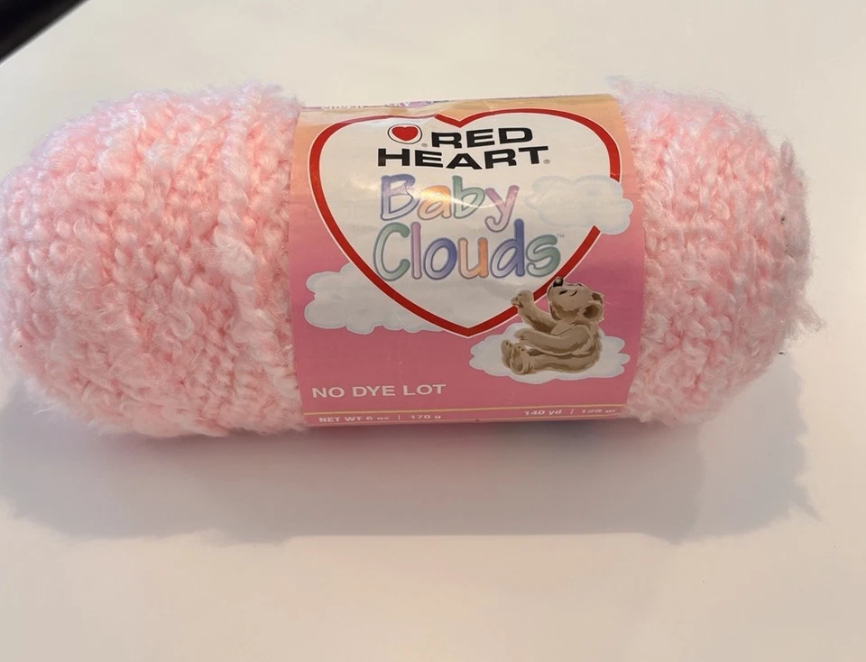 全新 Red Heart 婴儿云纱粉红色柠檬水,6 盎司。 9724 — 第 1/3 张图片