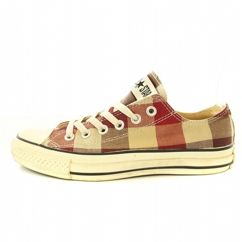 Sneakers Donna 7.0US Converse Motivo a Scacchi Rosso Mm Donna