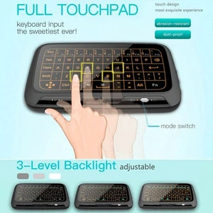 Touchpad Backlit Virtual Keyboard Air Mouse Remote for Android Smart TV Box HDTV - Picture 1 of 11