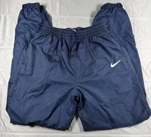 Giacca a vento vintage Nike Track Pants nylon blu navy taglia media - Foto 1 di 6