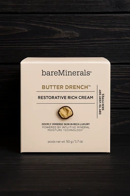 Crema facial rica restauradora bareMinerals BUTTER DRENCH - ¡TAMAÑO COMPLETO! 1,7 OZ -NUEVO Foto 1 de 4
